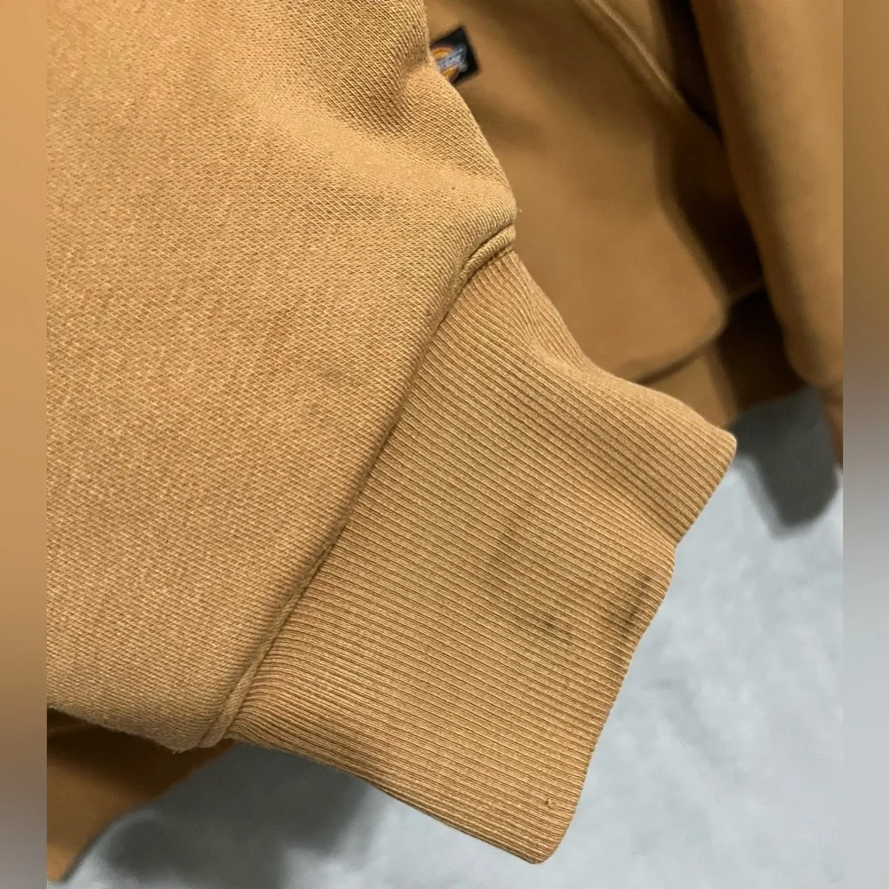 Dickies Workwear‎ Men's Tan Zip-Up Fleece Sweater Jacket Sherpa Lined 2XL